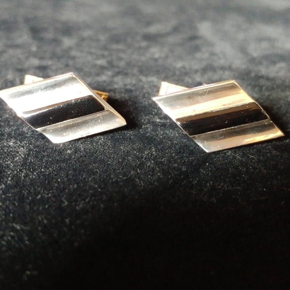 Mexican Sterling Onyx Cuff Links